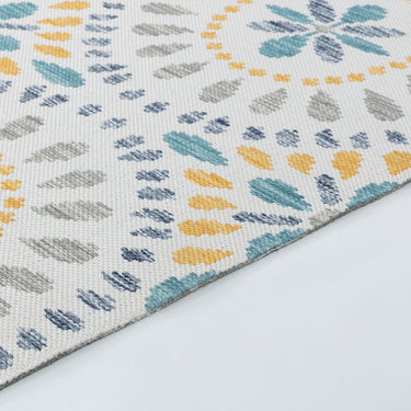 Dhena In & Outdoor Modern Light Grey/Dark Teal Rug