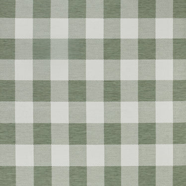 Biddi In & Outdoor Modern Dark Moss Checkered Green Rug