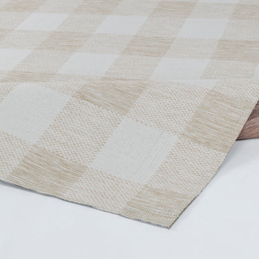 Barbados Modern Checkboard Outdoor Brown, Light Beige & Off-White Rug
