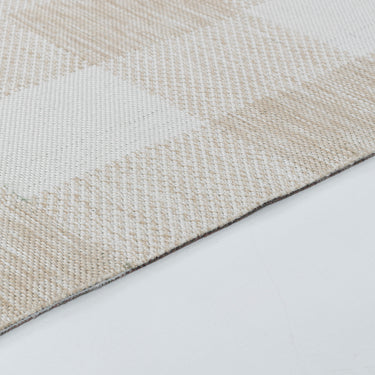 Barbados Modern Checkboard Outdoor Brown, Light Beige & Off-White Rug