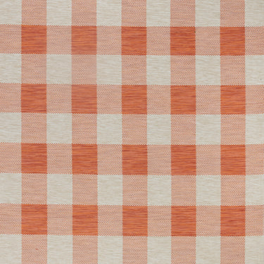 Biddi In & Outdoor Modern Burnt Orange Checkered Rug