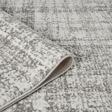 URCO Petra Palmyra Lines Grey Polypropylene Traditional Abstract Textured Hallway Runner Rug