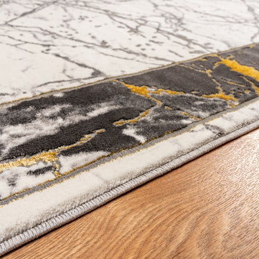 Marbled Abstract Rug Bianco 185XA Bordered Rug
