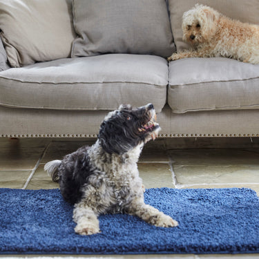 Howler & Scratch Washable Non Slip Shaggy Rug in Midnight Blue