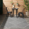 By Cozumel CZM05 Stripes 3D Dark Grey Hand-Carved Polypropylene Abstract Geometric Rug - Medium 122x183 cm (4'x6')