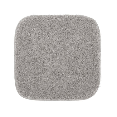 Dip and Drip Buddy Grey Washable Non-Slip Polypropylene Shaggy Bath Mat - Square 50x50 cm