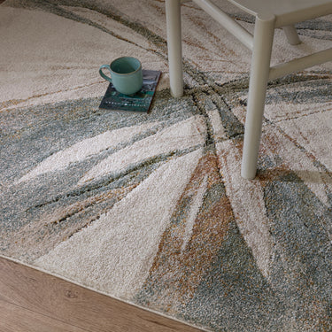 Asiatic London Mirage Illusion Marbled Texture Blue Polypropylene Abstract Textured Rug