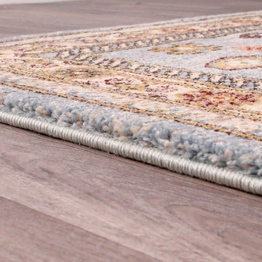 URCO Cashmere 5567 Blue Oriental Traditional Floral Kilim Hallway Runner Rug 66x240 cm
