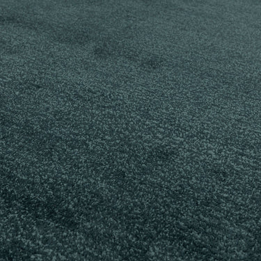 Asiatic London Rise Soft Silky Shiny Teal Blue Hand-Carved Wool Viscose Cotton Rug
