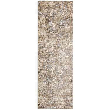 Pollo 107 Modern Abstract Marbled Taupe Grey Rug Runner by Consept Looms