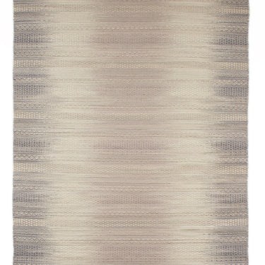 Fusion Knotted Fringed White Wool Traditional Geometric Textured Rug 200x290 cm