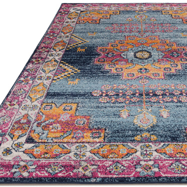 Muse MU29 Modern Traditional Medallion Bright Multi Colours Rug