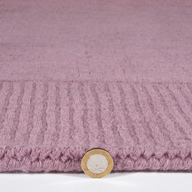 Esme Wool Bordered Plain Hall Rug for Hallways Soft Vibrant Colours Hand Carved Runner Rug in 60x230 cm