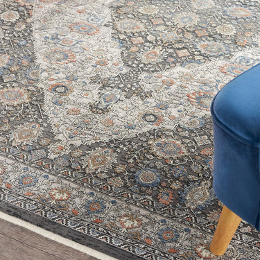 Starry Nights STN11 Grey Blue By Cotton Persian Traditional Vintage Rug