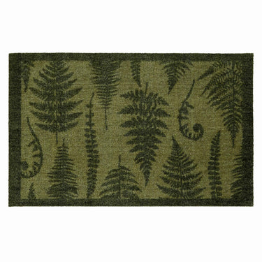 My Nylon Pattern Green Fern Washable Non-Slip Rug