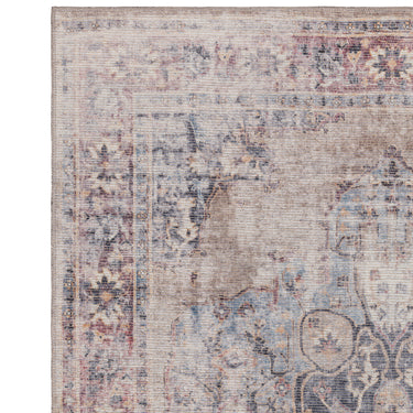 Kaya Lila KY12 Traditional Persian Floral Medallion Flatweave Washable Rug in Red Cream Multi