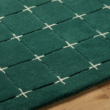 Brook Modern Wool Green Rug