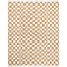 Birmingham Modern Checkboard Soft Plush Pile Shaggy Yellow, Ivory & Tan Rug - Design BMM2323-6 - X-Large 200x275 cm (6'7'' x 9')