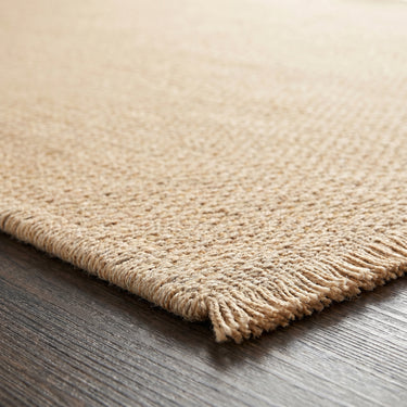 Kimi Becki Owens Modern Solid And Border Fringe Global Brown Rug - Design BOKM2300