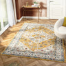 Nova Enzo Cream Gold Polypropylene Traditional Vintage Bordered Rug - Medium 120x170 cm (4'x5'6")