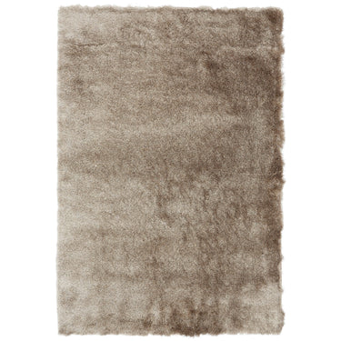 Asiatic London Whisper Silky Shiny High Pile Mocha Shaggy Textured Plush Rug
