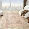 Alia 524AK Short Pile Beige Blue Polypropylene Traditional Floral Rug - Medium 120x170 cm (4'x5'6")