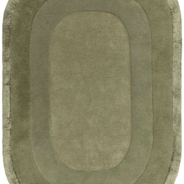 Asiatic London Halo Sage Oval Tufted Ombre Green Hand-Carved Wool Viscose Bordered Rug