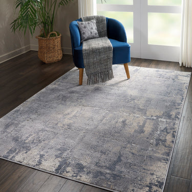 Rustic Textures RUS06 Modern Abstract Rug in Grey Beige
