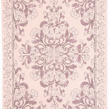 Revival Kew Antique Printed Mauve Traditonal Tasseled Persian Flatweave Rug