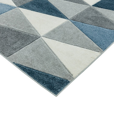 Sketch SK07 Kite Geometric Hand Carved Rug in Blue