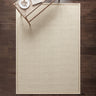 Korra Double Loop Cream Linen Wool & Jute Rug with Cotton Border - Medium 120x170 cm (4'x5'6")