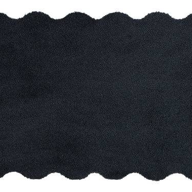 My Mat Soft Washable Bathroom Non Slip Oval, Scallop and Curve Shaped Soft Shag Rug in Charcoal