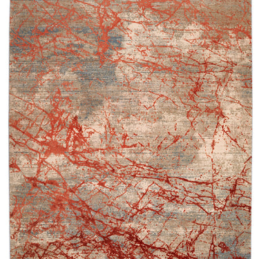 Emerald EMR101 Rug Modern Abstract Silky Rug in Orange