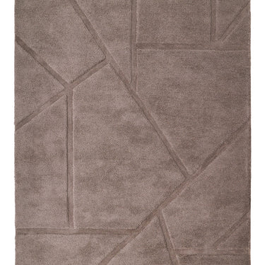 Origins Stack Contemporary Grey Mauve Geometric Textured Modern Rug