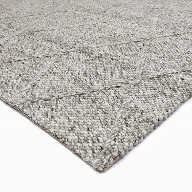 Katherine Carnaby Coast Diamond Wool and Viscose High Quality Hand Woven CD03 Grey Marl Rug