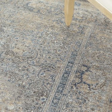 Starry Nights STN06 Cream Blue By Cotton Persian Traditional Floral Rug