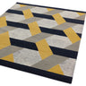 Asiatic London Camden Tufted Gold Yellow Grey Wool Viscose Geometric Textured Rug - Medium 120x170 cm (4'x5'6")