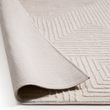 White Sands Zen Cream Lines By Polypropylene Geometric Scandi Rug