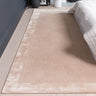 Ascot Modern Plain Hand Woven Wool Viscose Bordered Putty Natural Rug - X-Large 200x290 cm (6'7"x9'6")