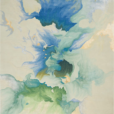 Prismatic Luxury Silky PRS16 Sea Foam By Wool Viscose Abstract Textured Rug