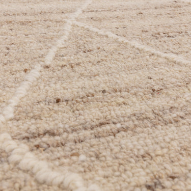 Noah Bohomian Moroccan Berber Abstract Wool Rug in Natural Beige