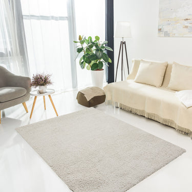 Super Comfy Silver Shaggy Plush Soft Rug - Medium 120x160 cm (4'x5'4")