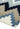 Asiatic London Matrix Cuzzo Tufted Blue Wool Geometric Textured Rug