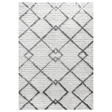 Ayyildiz Pisa Stylish 3D Tufted Soft Cream Hand-Carved Wool Polypropylene Geometric Rug 80x150 cm