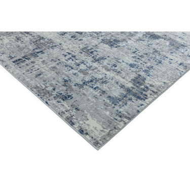 Orion Modern Abstract Rug in Metallic Colours Blue, Silver, Pink, Yellow and Green