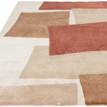 Asiatic London Romy Papercut Hand-Tufted Red Terracotta Wool Modern Soft Rug