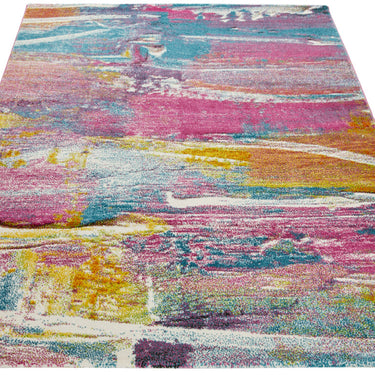 Consept Looms Art107 Multi Pictorial Pop Multicoloured Polypropylene Abstract Floral Rug