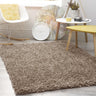 Origins Portland High Pile Super Fluffy Natural Brown Shaggy Modern Plain Rug - Medium 110x160 cm (3'7"x5'3")