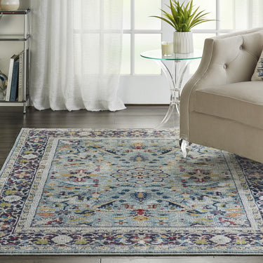 Nourison Ankara Antique ANR14 Multicolour Polypropylene Traditional Vintage Bordered Rug