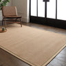 Asiatic London Bordo Boucle Sisal Linen Sage Green Border Natural Beige Jute Cotton Textured Flatweave Rug - Medium 120 x 170 cm (4'x5'6")